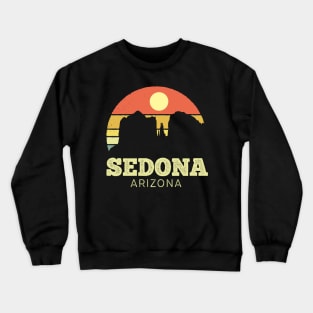 Sedona Arizon Vintage Sunset Crewneck Sweatshirt